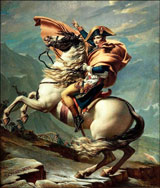 Napoleon crossing the alps by Jacques-Louis David